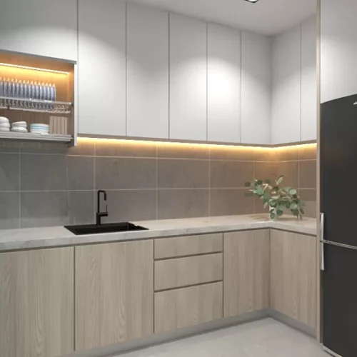 Custom Melamine Kitchen Cabinet 10