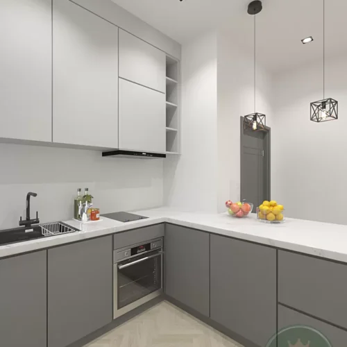 Custom Melamine Kitchen Cabinet 15