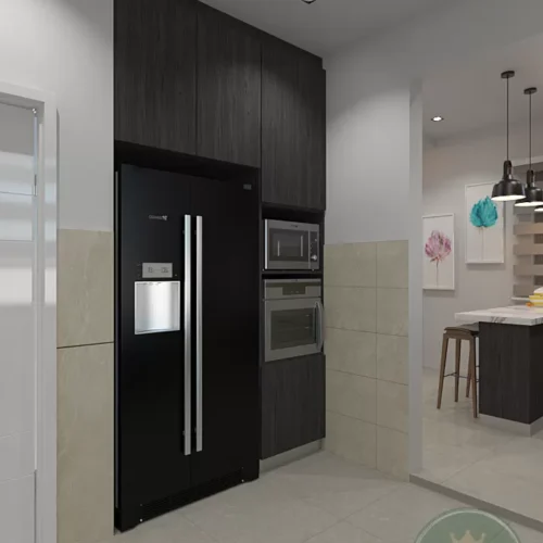 Custom Melamine Kitchen Cabinet 17