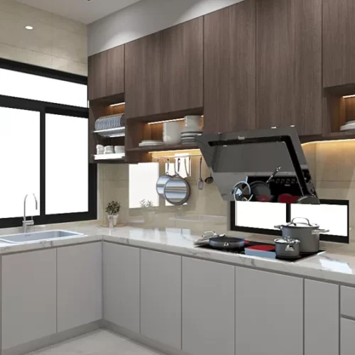 Custom Melamine Kitchen Cabinet 29