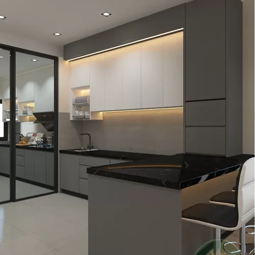 Custom Melamine Kitchen Cabinet 35