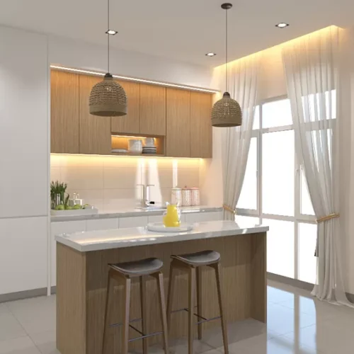 Custom Melamine Kitchen Cabinet 9