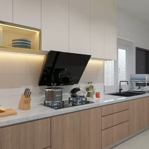 Custom Plywood Kitchen Cabinet 36