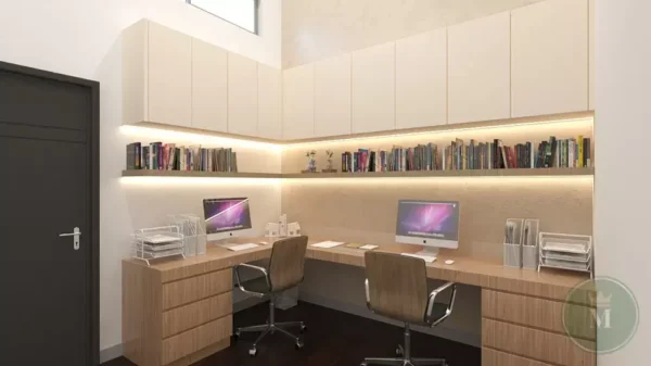 Custom Plywood Storage Cabinet, Bookcase, Study Table