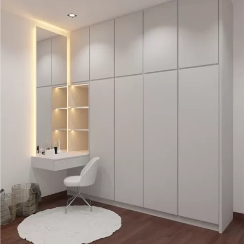 Custom Plywood Wardrobe with Dressing Table 6