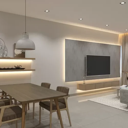 Customize Melamine Wall Mounted TV Cabinet with Storage Compartment