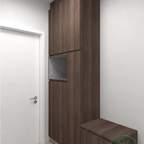 Customized Modern Plywood Tall Shoe Storage Cabinet 3