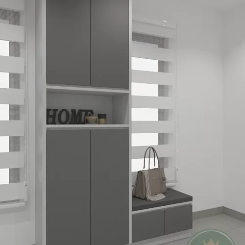 Customized Simple Plywood Tall Shoe Storage Cabinet 2